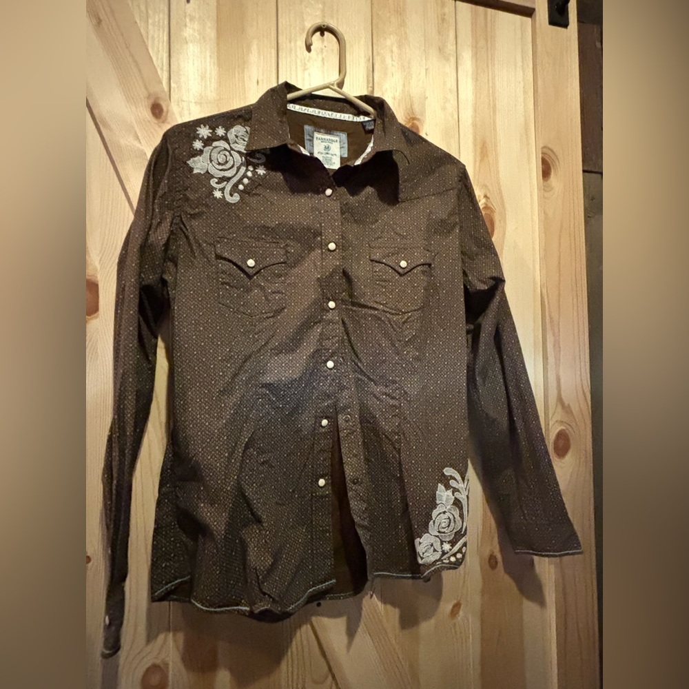 Vintage panhandle rough style button up shirt